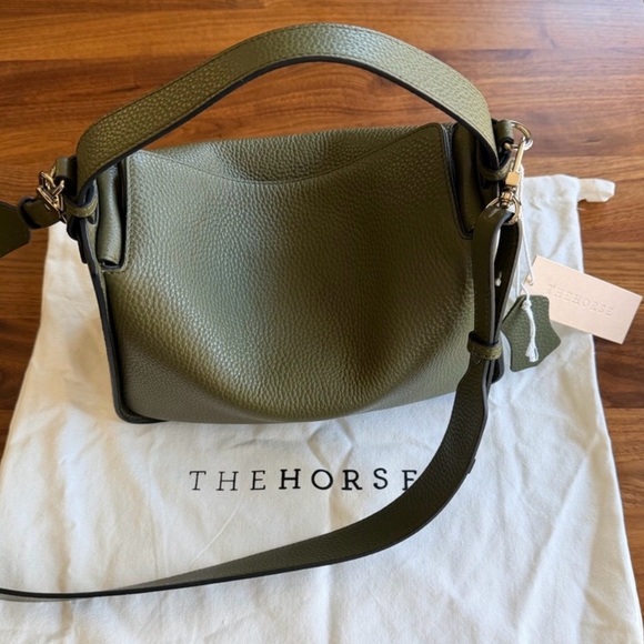 The Horse Clementine Olive Pebbled Leather Bag - Picture 3 of 6